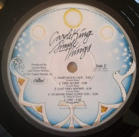 Carole King – Simple Things LP vinyl record, image 4 of 6