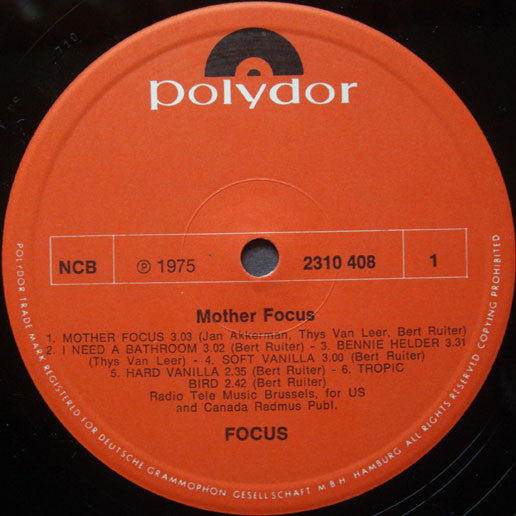 Focus – Mother Focus LP vinyl record, image 3 of 6