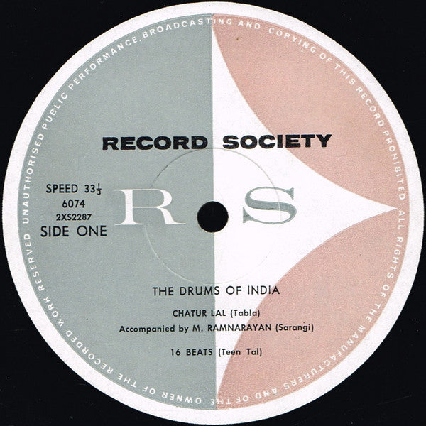 Chatur Lal, Ram Narayan – The Drums Of India LP vinyl record, image 4 of 5