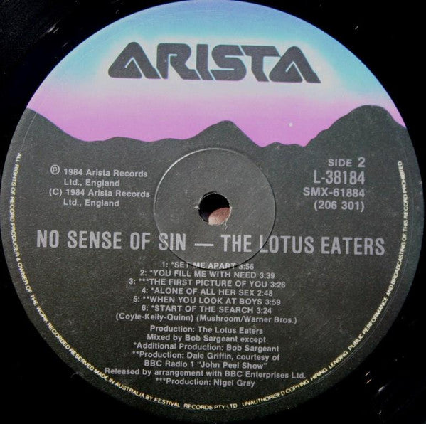 The Lotus Eaters – No Sense Of Sin LP vinyl record, image 4 of 6