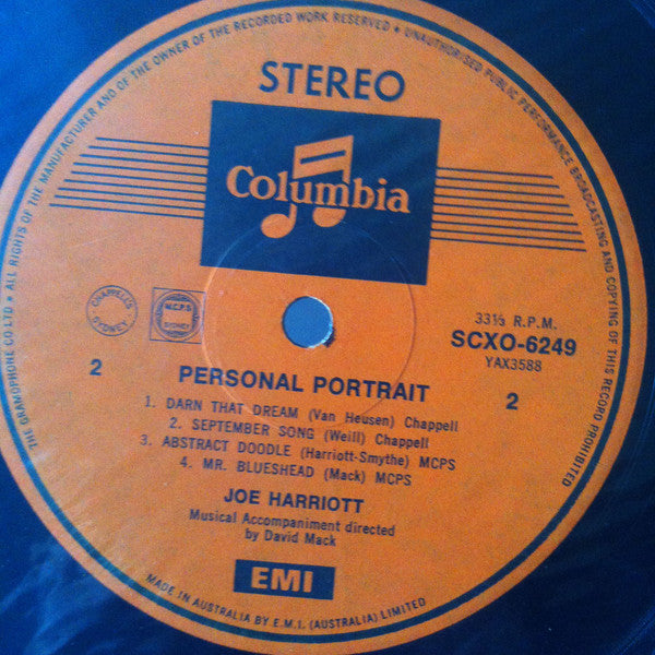 Joe Harriott – Personal Portrait LP vinyl record, image 5 of 5