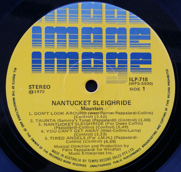 Mountain – Nantucket Sleighride LP vinyl record, image 4 of 5