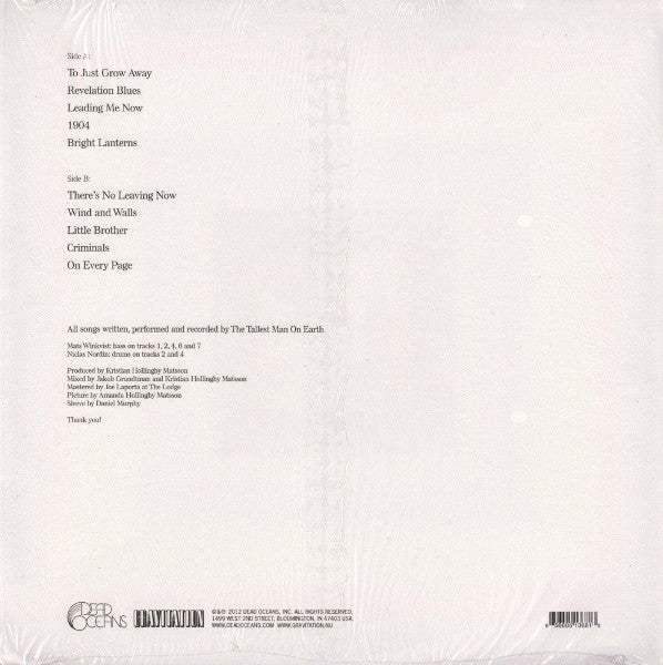 The Tallest Man On Earth – There's No Leaving Now LP vinyl record, image 2 of 5