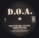 D.O.A. – We Occupy / Who The Hell Do You Think You Are 7" vinyl record, image 4 of 4