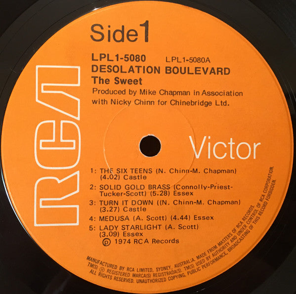 The Sweet – Desolation Boulevard LP vinyl record, image 5 of 7