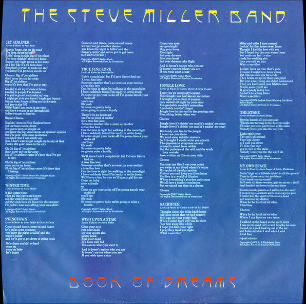 Steve Miller Band – Book Of Dreams LP vinyl record, image 3 of 6