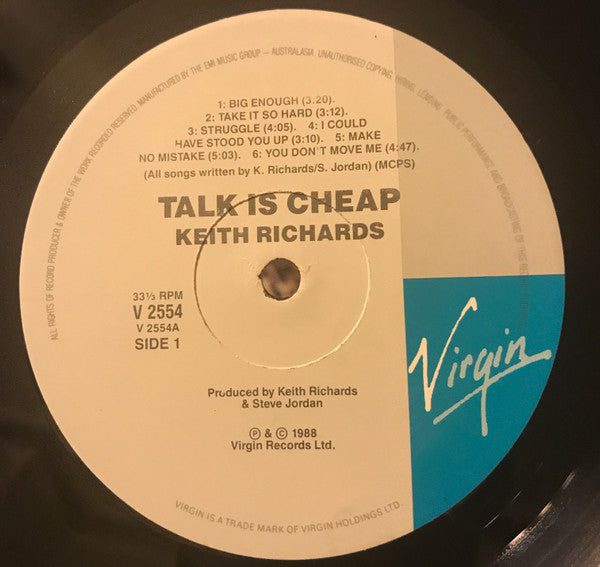 Keith Richards – Talk Is Cheap LP vinyl record, image 3 of 4