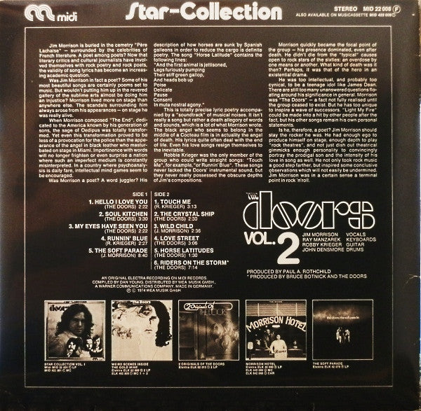 The Doors – Star-Collection Vol.2 LP vinyl record, image 2 of 4