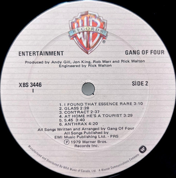 Gang Of Four – Entertainment! LP vinyl record, image 4 of 6