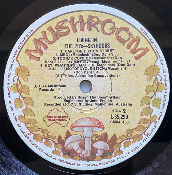 Skyhooks – Living In The 70's LP vinyl record, image 8 of 8