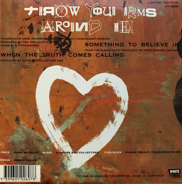 Hunters & Collectors – Throw Your Arms Around Me 7" vinyl record, image 2 of 4