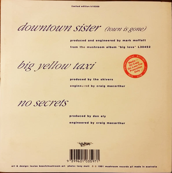 The Shivers – Downtown Sister (Town Is Gone) 7" vinyl record, image 2 of 4