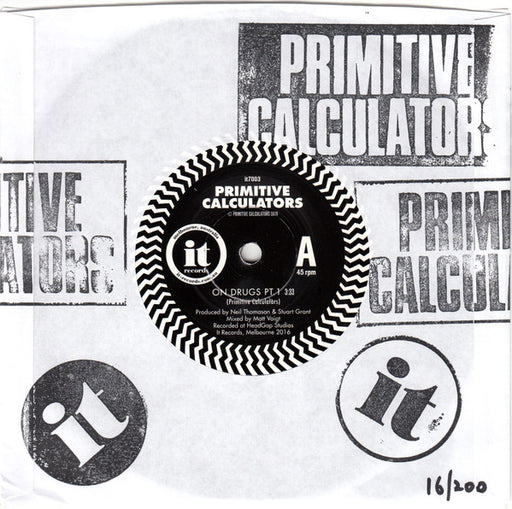 Primitive Calculators – On Drugs 7" vinyl record, image 1 of 2