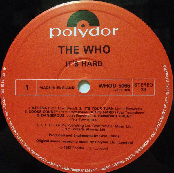 The Who – It's Hard LP vinyl record, image 3 of 6