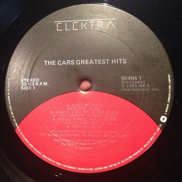 The Cars – Greatest Hits LP vinyl record, image 6 of 7
