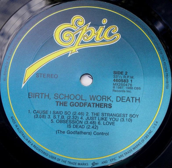 The Godfathers – Birth, School, Work, Death LP vinyl record, image 4 of 4