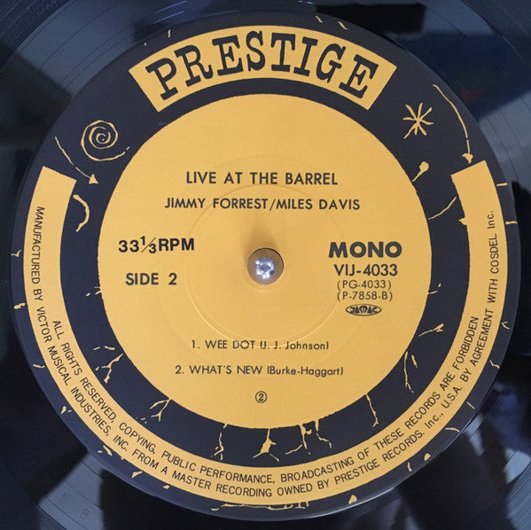 Jimmy Forrest, Miles Davis – Live At The Barrel LP vinyl record, image 7 of 7