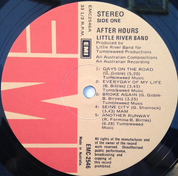 Little River Band – After Hours LP vinyl record, image 3 of 6