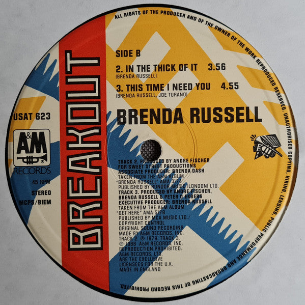 Brenda Russell – Piano In The Dark 12" vinyl record, image 4 of 4