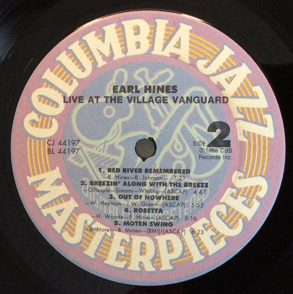 Earl Hines – Live At The Village Vanguard LP vinyl record, image 4 of 4