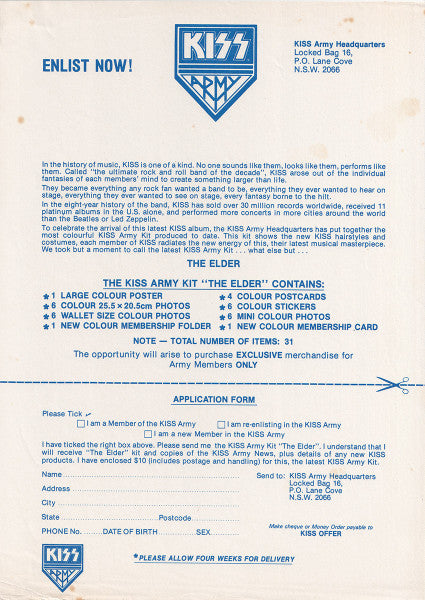 Kiss – (Music From) The Elder LP vinyl record, image 7 of 8
