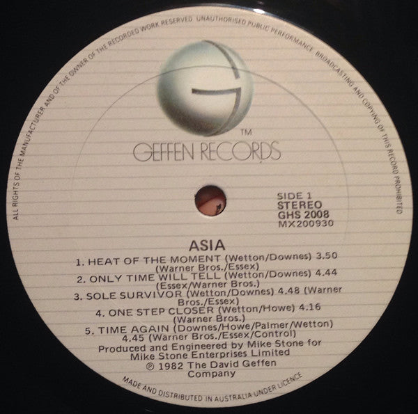 Asia – Asia LP vinyl record, image 3 of 7