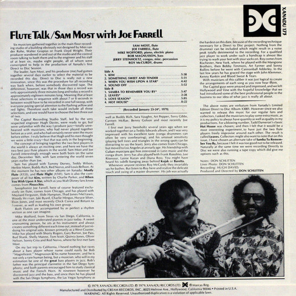 Sam Most, Joe Farrell – Flute Talk LP vinyl record, image 2 of 4