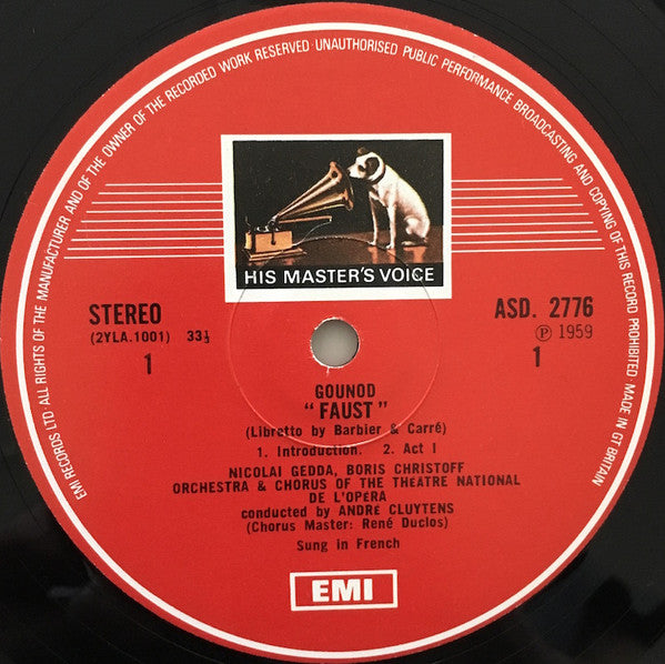 Charles Gounod, Victoria De Los Angeles, Nicolai Gedda, Boris Christoff, Orchestre National De L'Opéra De Paris, Choeur National De L'Opéra De Paris, André Cluytens – Faust (4xLP) LP vinyl record, image 2 of 10