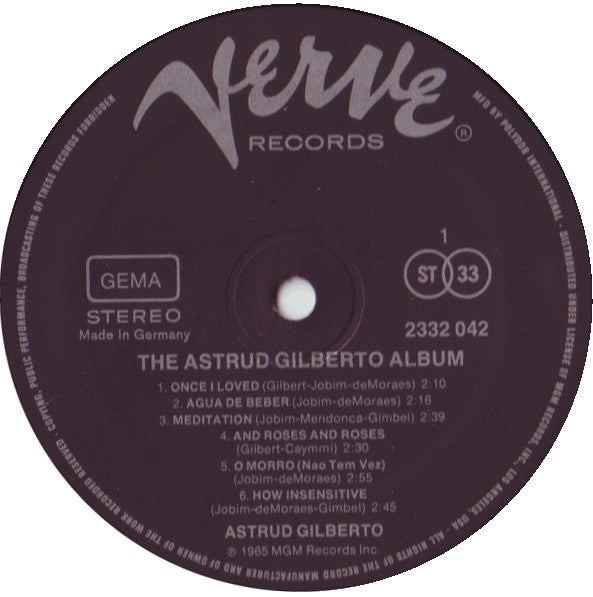 Astrud Gilberto – The Astrud Gilberto Album LP vinyl record, image 3 of 6