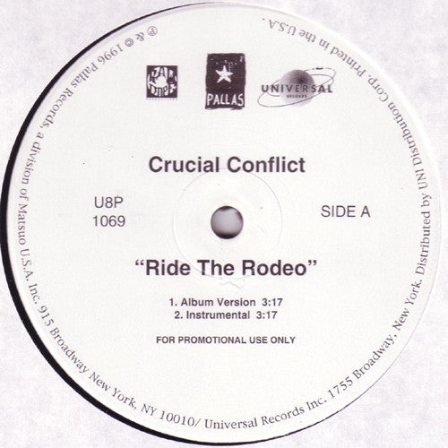 Crucial Conflict – Ride The Rodeo/Lil Advice 12" vinyl record, image 1 of 2