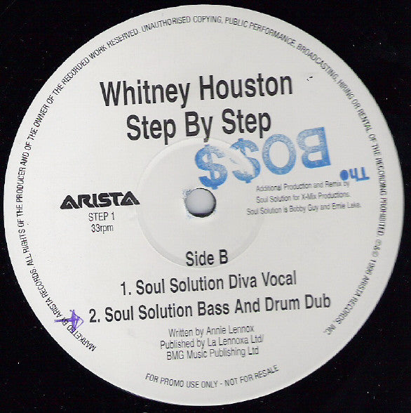 Whitney Houston – Step By Step 12" vinyl record, image 2 of 2