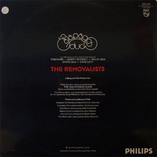 Galapagos Duck – The Removalists (Original Soundtrack) LP vinyl record, image 4 of 6