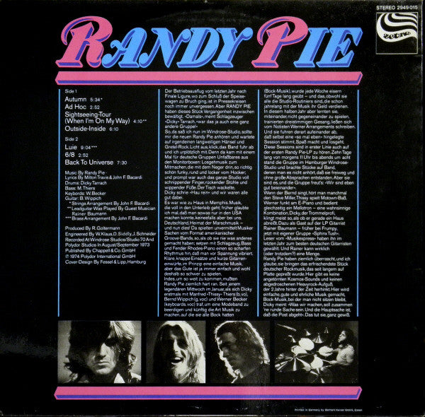 Randy Pie – Randy Pie LP vinyl record, image 2 of 9