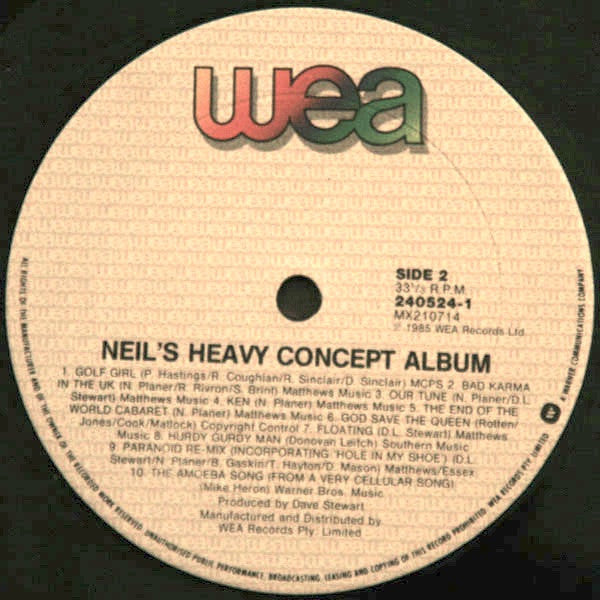 Neil – Neil's Heavy Concept Album LP vinyl record, image 4 of 4
