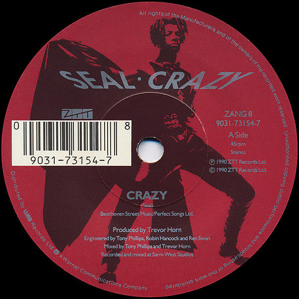 Seal – Crazy 7" vinyl record, image 3 of 4