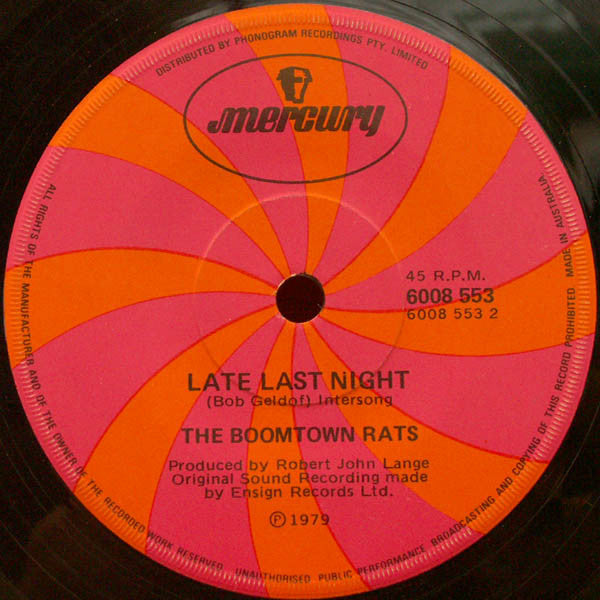 The Boomtown Rats – Diamond Smiles 7" vinyl record, image 4 of 4