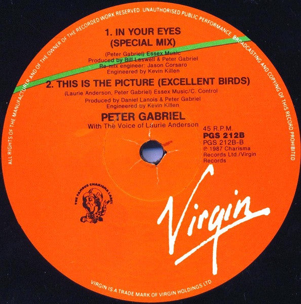 Peter Gabriel, Kate Bush – Don't Give Up 12" vinyl record, image 4 of 4