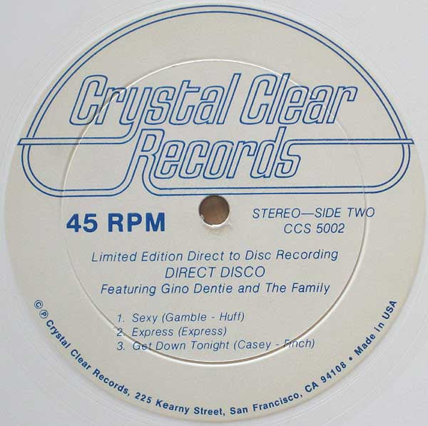 Gino Dentie And The Family – Direct Disco 12" vinyl record, image 4 of 4
