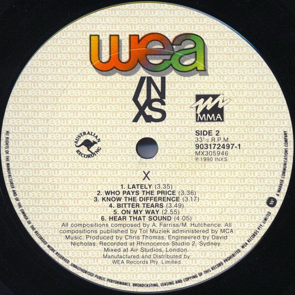 INXS – X LP vinyl record, image 4 of 5
