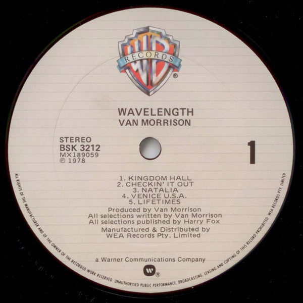 Van Morrison – Wavelength LP vinyl record, image 3 of 6