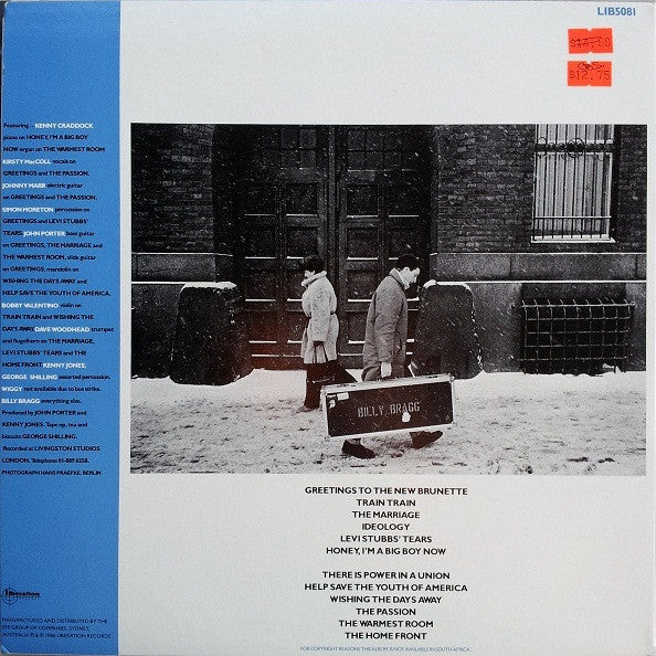 Billy Bragg – Talking With The Taxman About Poetry LP vinyl record, image 2 of 6