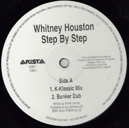Whitney Houston – Step By Step 12" vinyl record, image 1 of 3