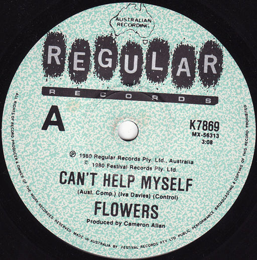 Flowers – Can't Help Myself 7" vinyl record, image 1 of 2