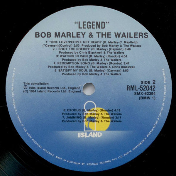 Bob Marley & The Wailers – Legend (The Best Of Bob Marley And The Wailers) LP vinyl record, image 8 of 9