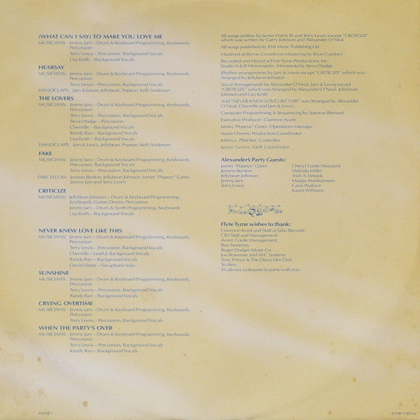 Alexander O'Neal – Hearsay LP vinyl record, image 5 of 8