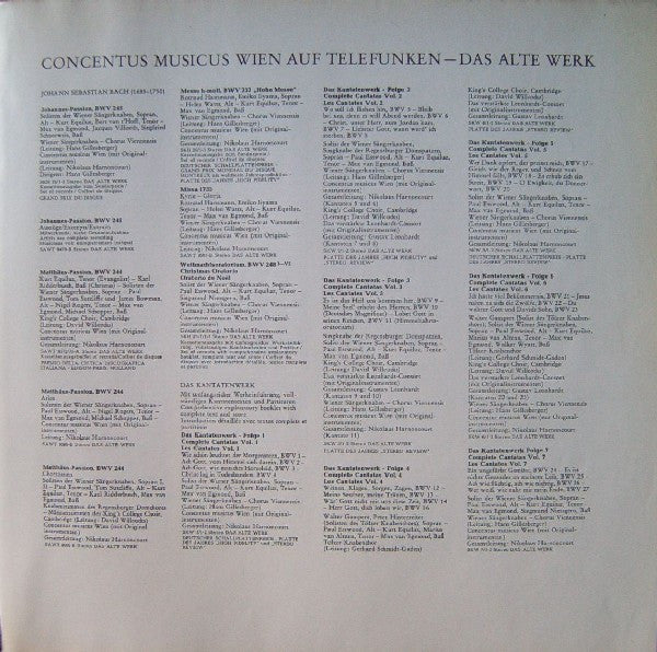 Concentus Musicus Wien, Nikolaus Harnoncourt – Concentus In Concert (Holland Festival) LP vinyl record, image 7 of 10