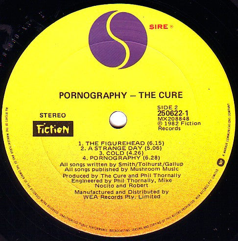 The Cure – Pornography LP vinyl record, image 4 of 4