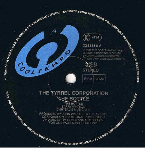 The Tyrrel Corporation – The Bottle 12" vinyl record, image 2 of 3