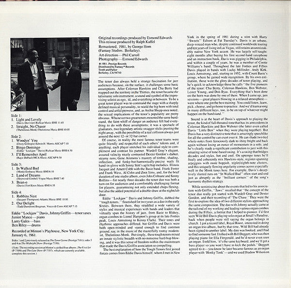 Eddie "Lockjaw" Davis, Johnny Griffin – Live At Minton's (2xLP) LP vinyl record, image 3 of 8