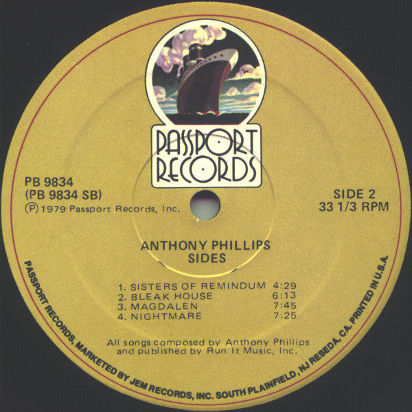 Anthony Phillips – Sides LP vinyl record, image 4 of 8